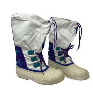 Vintage Sorel 8 Women's Freestyle Snow Boot 90s Felt Lined Made In Canada